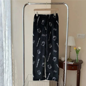 Hello Kitty Y2K Flannel Pajama Pants: Cozy Women's Fashion