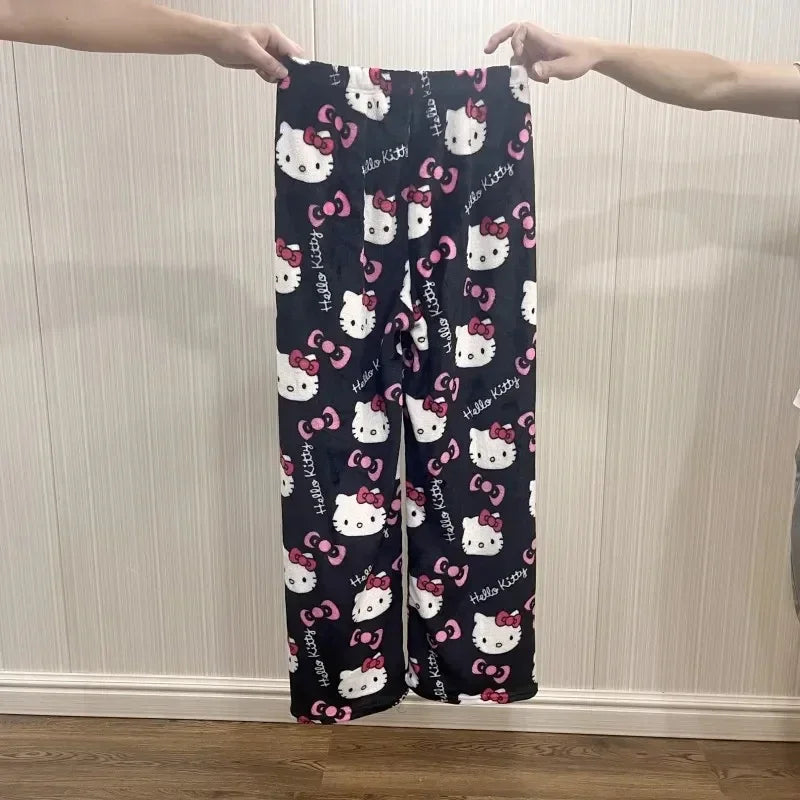 Hello Kitty Y2K Flannel Pajama Pants: Women's Warmth