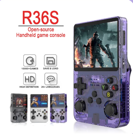 R36s handheld game console with Linux, IPS screen