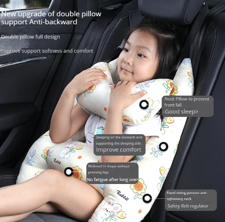 Comfortable H-Shape Travel Pillow for Car Seat Support