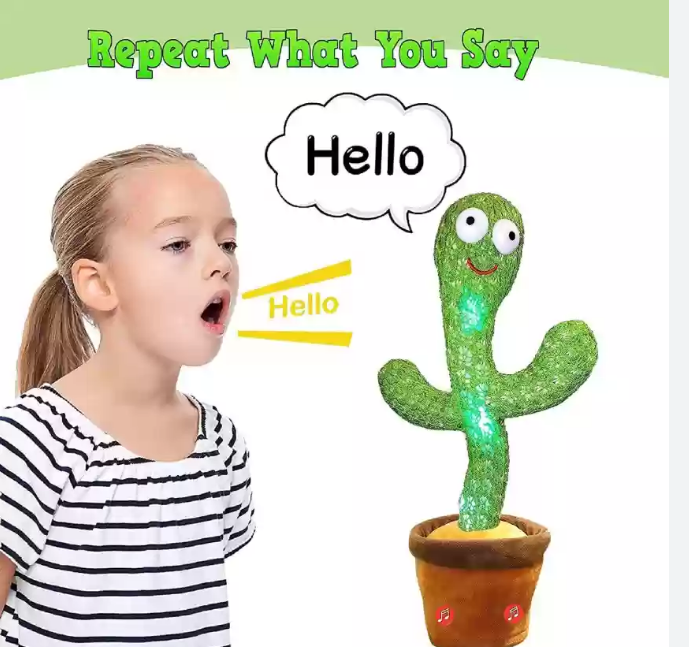 Talking dancing cactus baby toy repeats and mimics speech