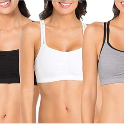 Stretchable cotton sports bra