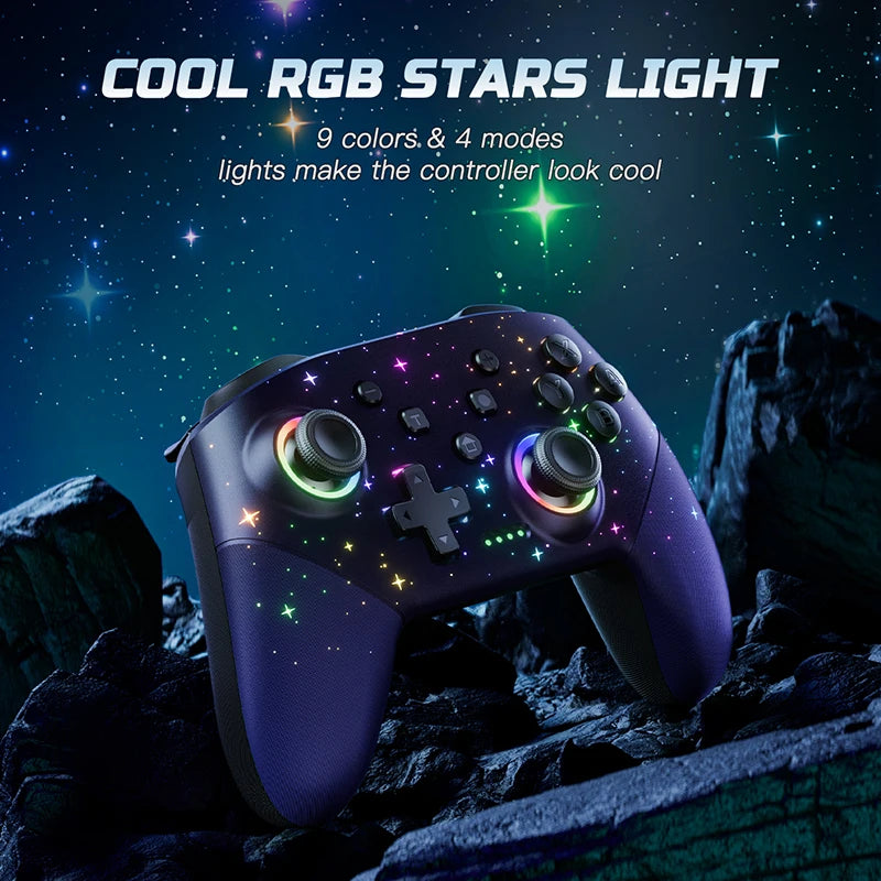 LED Star Wireless Pro Controller for Switch and more