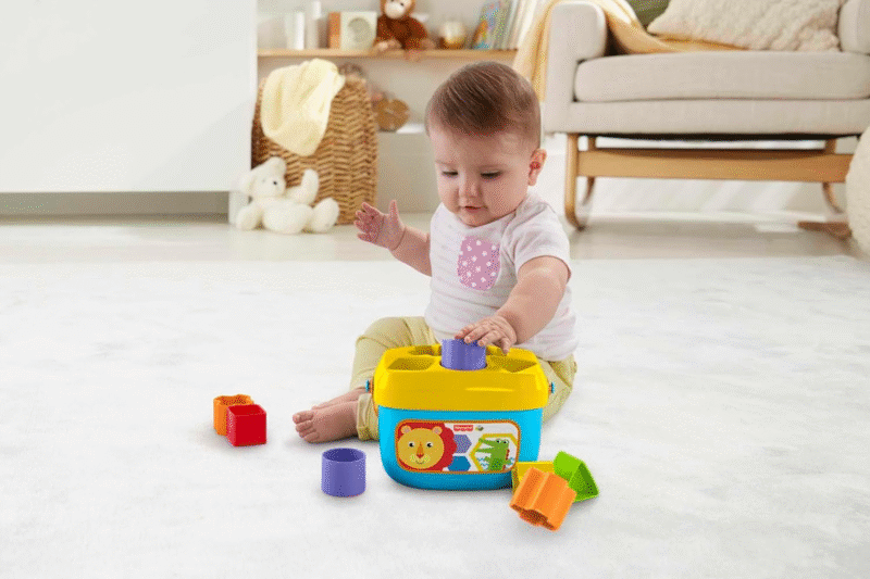Fisher-Price Stacking Toy Baby's First Blocks Set of 10 Shapes for Sorting Play for Infants Ages 6+ Months - Image 3