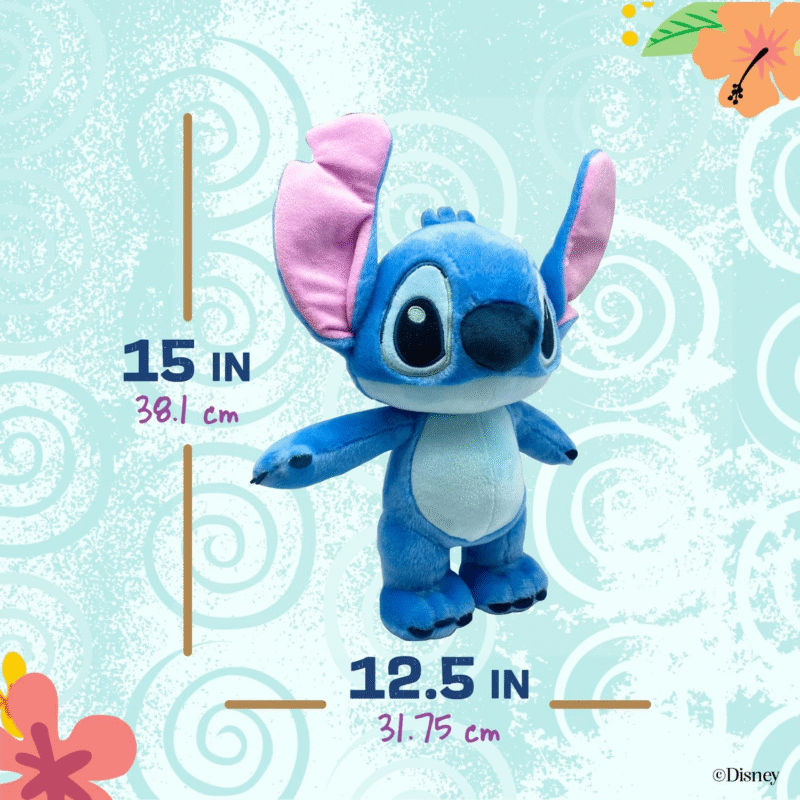 Disney Baby Lilo & Stitch Soft Huggable Stuffed Animal Cute Plush Toy for Toddler Boys and Girls, Gift for Kids, Blue Stitch 15 Inches - Image 2