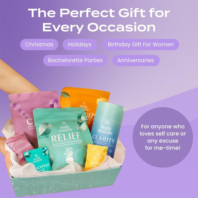 Body Restore Shower Steamers Aromatherapy 15 Pack - Birthday Gifts for Women, Men, Travel Essentials, Stress Relief, Relaxation, Self Care, Bath Bombs - Lavender - Image 5