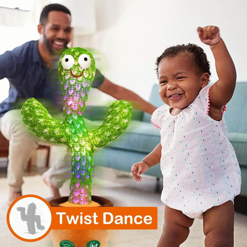 Pbooo Dancing Talking Cactus Toy,Talking Repeat Singing Sunny Cactus Toy 120 Pcs Songs for Baby 15S Record Your Sound Volume Adjustment - Image 4
