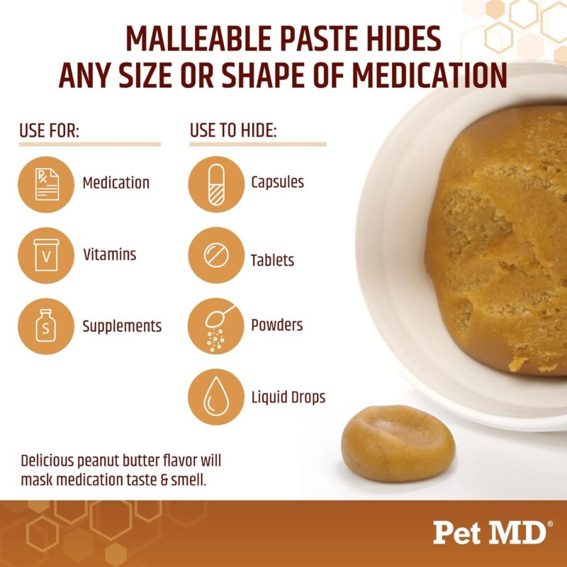 Pet MD Wrap A Pill Peanut Butter Flavored Pill Paste for Dogs - Make a Pocket to Hide Pills and Medication for Pets - 59 Servings - Image 2