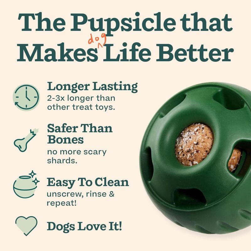 WOOF Starter Pack - Interactive Dog Toys for Boredom - Dog Treat Molds Silicone - Chicken-Flavored Healthy Treats for Dogs - Pupsicle Doggy Enrichment Toy - for Small Pups - 10-25 lbs - Image 3