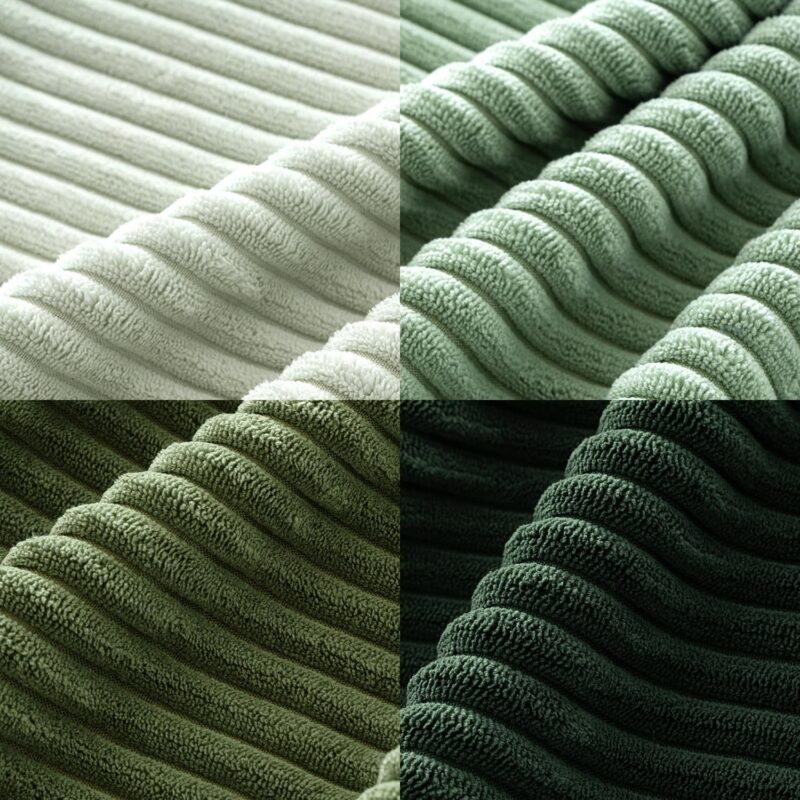 MIULEE Summer Boho Farmhouse Sage Green Throw Pillow Covers 18x18 Inch Set of 4 Mordern Nordic Cushion Covers Soft Corduroy Home Decor for Couch Bed Sofa Living Room Forest Green - Image 3