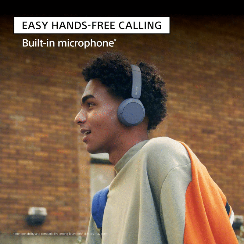 Sony WH-CH520 Wireless Headphones Bluetooth On-Ear Headset with Microphone, Blue New - Image 3