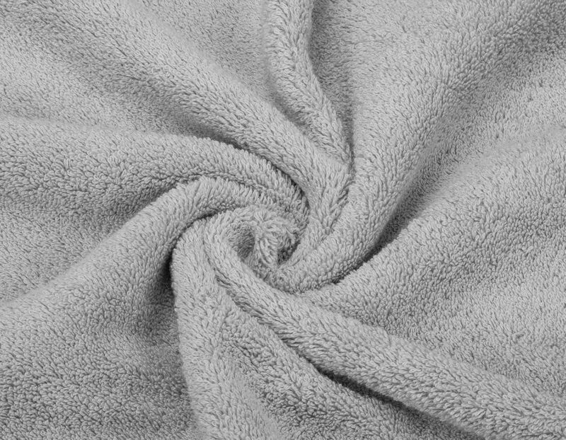 American Soft Linen Luxury 6 Piece Towel Set, 2 Bath Towels 2 Hand Towel 2 Washcloths, 600 GSM 100% Cotton Turkish Towels for Bathroom, Light Grey Towel Sets - Image 5