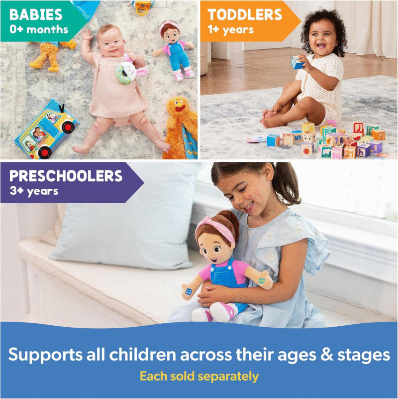 Ms. Rachel Speak & Sing Doll 16” Tall Interactive Toy with 4 Songs & 16+ Phrases, Toddler Toys for Girls & Boys Ages 6 Months to 3+ Years - Image 9