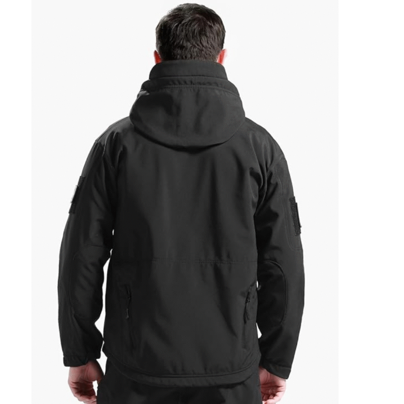 FREE SOLDIER Men's Outdoor Waterproof Soft Shell Hooded Military Tactical Jacket(Large) - Image 2