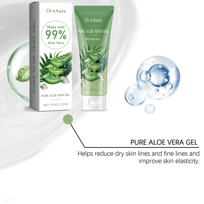 Oceaura Alore Vera Skin Care Gel Daily Moisturize Improve Skin Texture Repair Sunburn Skin Soothing Relief Redness Aloe Vera Gel - Image 4
