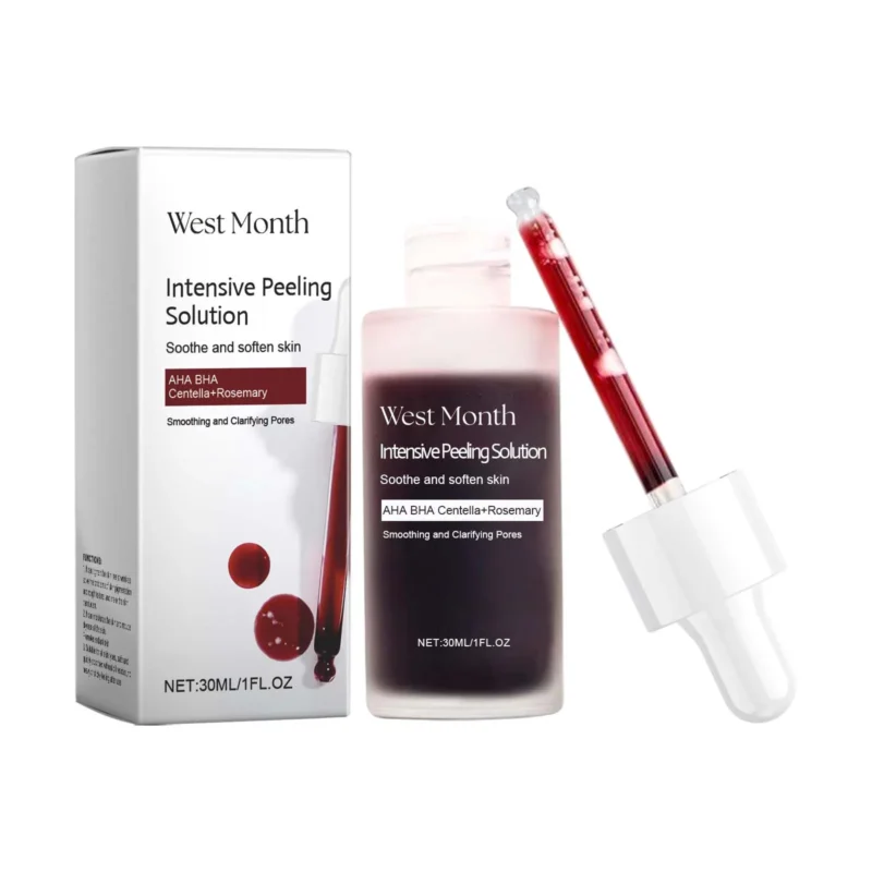 West&Month 30ml Exfoliating Face Serum Improve Dullness AHA BHA Repairing Face Shrink Pores Moisturizing Soothe Facial Serum - Image 5