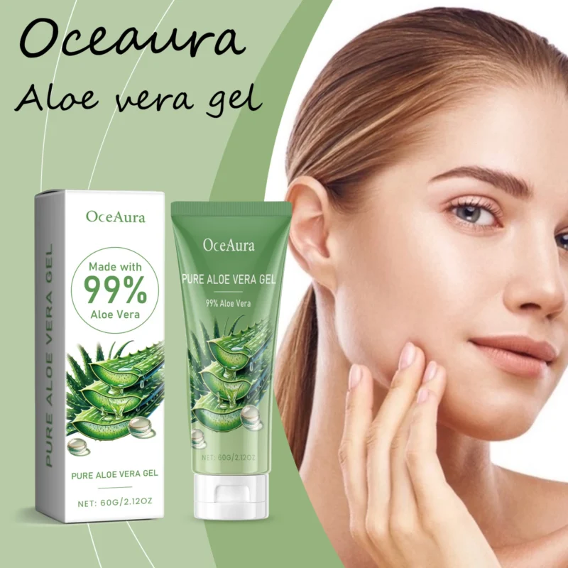 Oceaura Alore Vera Skin Care Gel Daily Moisturize Improve Skin Texture Repair Sunburn Skin Soothing Relief Redness Aloe Vera Gel