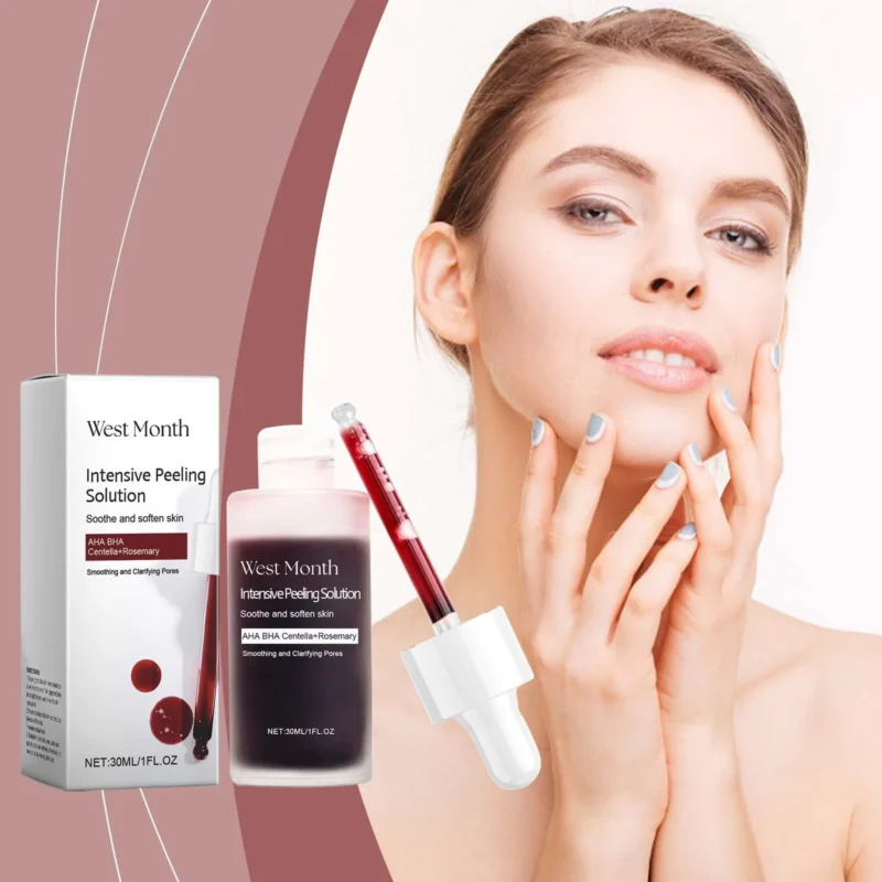 West&Month 30ml Exfoliating Face Serum Improve Dullness AHA BHA Repairing Face Shrink Pores Moisturizing Soothe Facial Serum