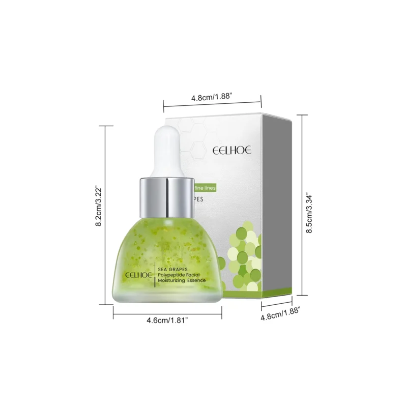 EELHOE Sea Grape Polypeptide Facial Essence Fade Fine Line Anti-wrinkle Firming Skin Lifting Moisturizing Booster Face Serum - Image 6