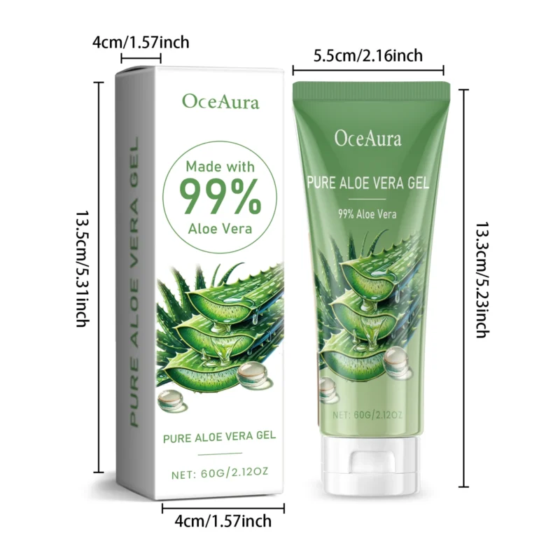 Oceaura Alore Vera Skin Care Gel Daily Moisturize Improve Skin Texture Repair Sunburn Skin Soothing Relief Redness Aloe Vera Gel - Image 6