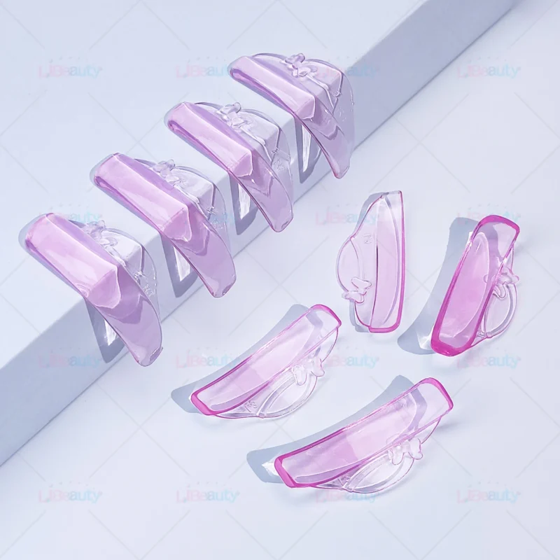 Libeauty 4 Pair Silicone Eyelash Perm Rod Lashes Rods Shield Lash Lift Pads Eyelash Perm Curler Accessories Makeup Tools