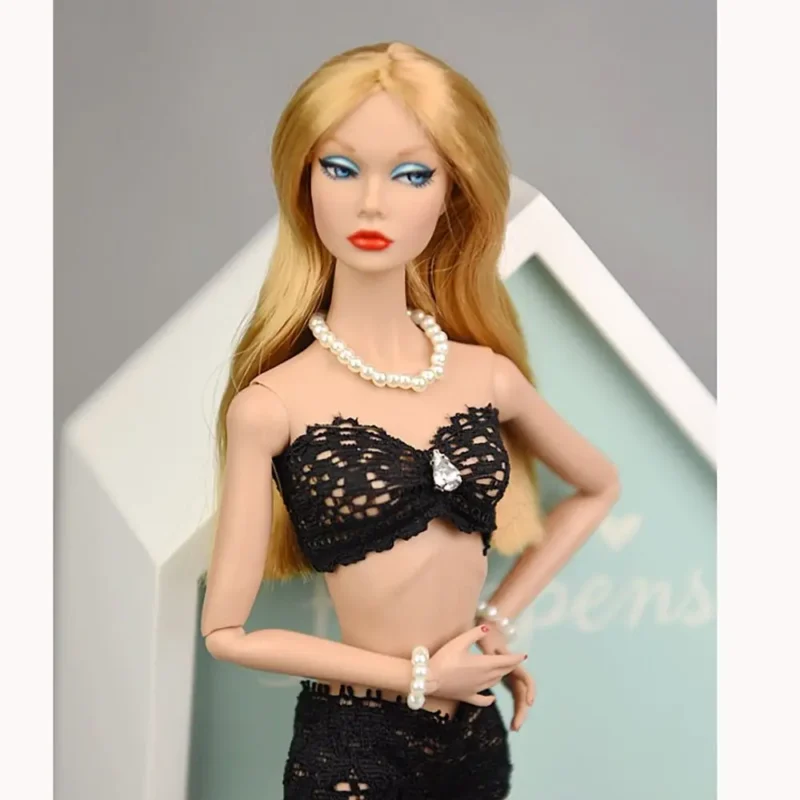 Adorable 1/6 BJD Doll Pearl Necklace Bracelet Girls Pretend Play Toy New Vinyl Baby Toy DIY Doll Accessories Children - Image 4