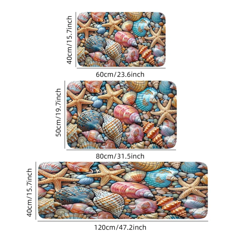 1 piece beachfront bohemian kitchen carpet-ideal for spring and summer decoration door mat for kitchen, living room or entrance - Image 3