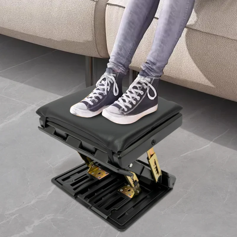 Under Desk Foot Rest at Work Height Adjustable Foldable Footrest for Office Homes