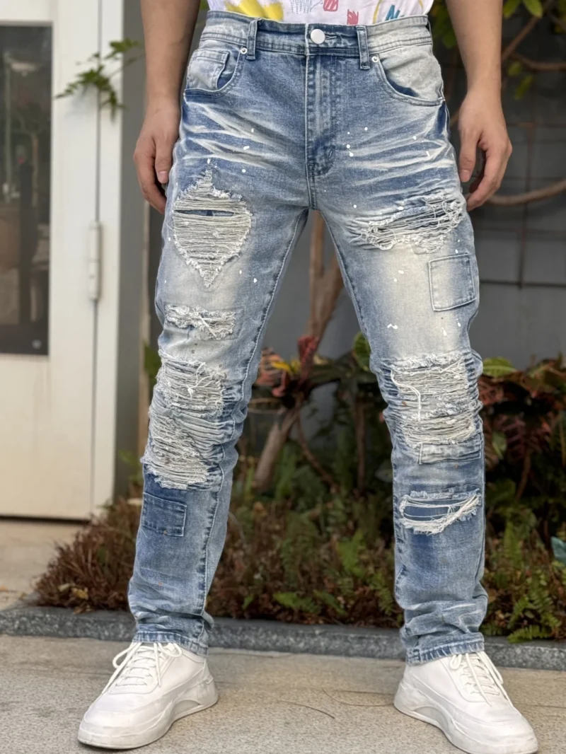New Men's Denim Jeans for 2025 Breathable and Refreshing Retro styled for Streetwear Versatile and Suitable for All Occasions - Image 3
