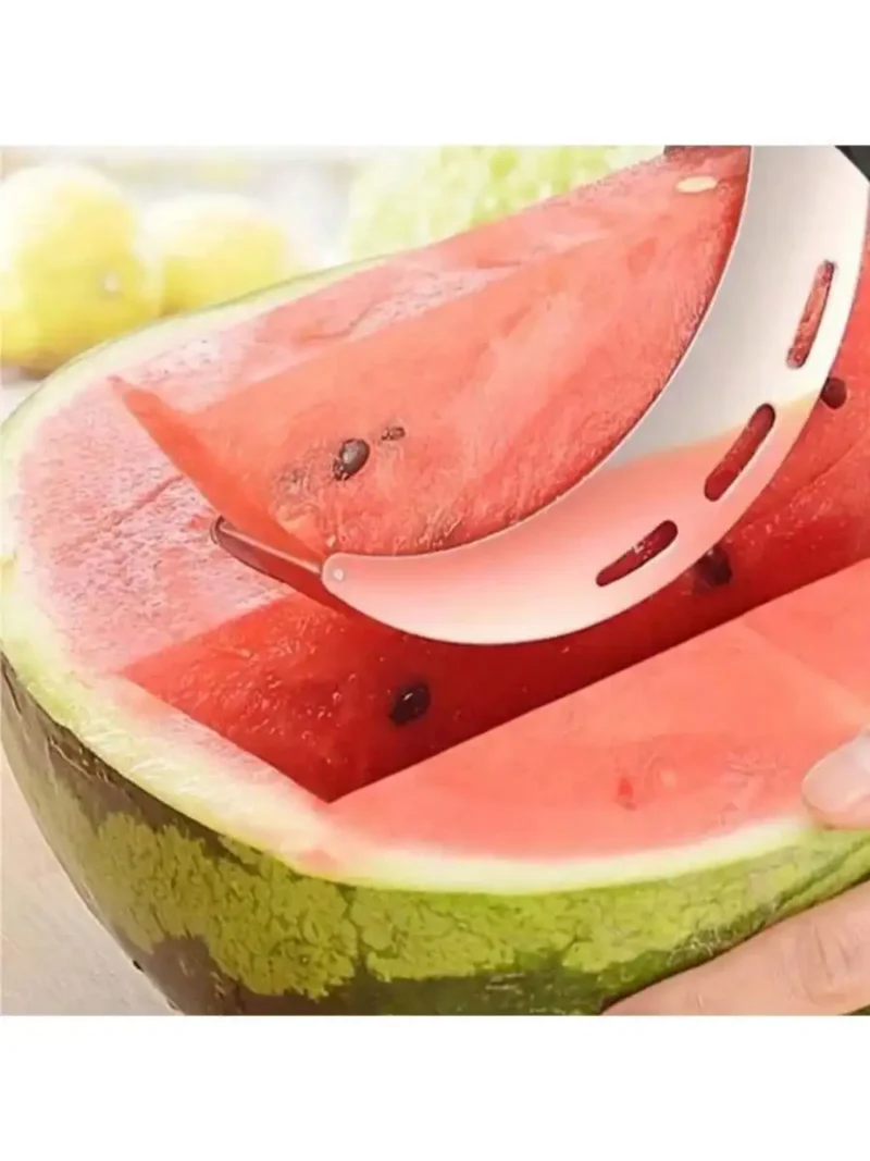 1pc, Cutting Watermelon Block Slicer Cutter, Watermelon Fruit Splitter, Stainless Steel Cutting Watermelon Tool, Kitchen Gadgets - Image 5