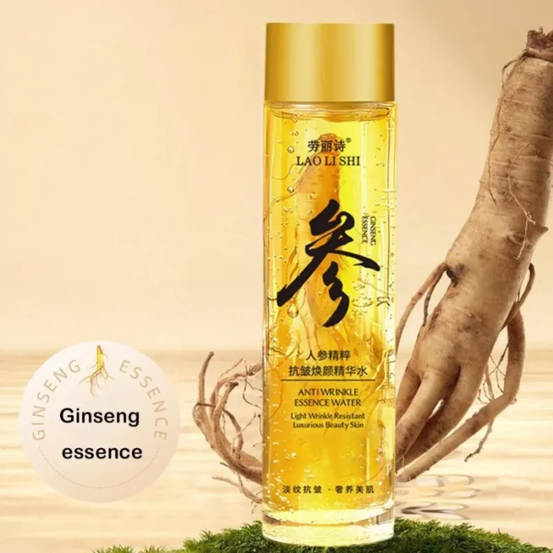 Gold Ginseng Face Essence Polypeptide Lightning Moisturizing Smoothing Facial Serum for Skin Care 120ml/30ml Ginseng Toner - Image 5