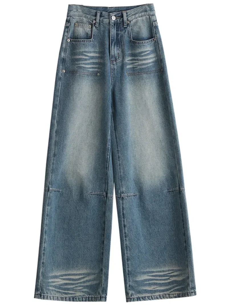 CHIC VEN Women Jeans Vintage High Waisted Washed Loose Female Trousers Wide Leg Pants for Woman Spring Autumn 2024 - Image 5