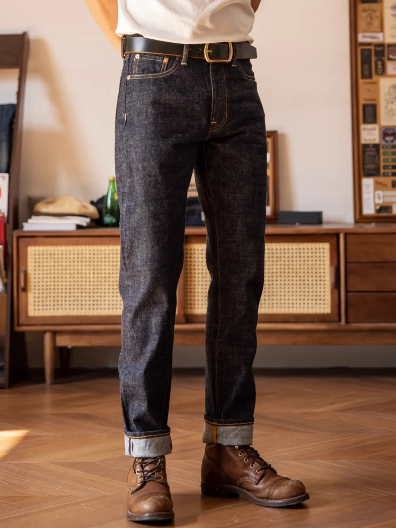 Red Tornado 501 CT (Customized Tapered) Jeans 14oz Selvedge Denim Pants Sanforized - Image 2