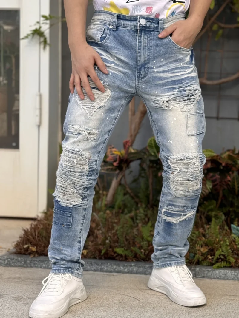 New Men's Denim Jeans for 2025 Breathable and Refreshing Retro styled for Streetwear Versatile and Suitable for All Occasions