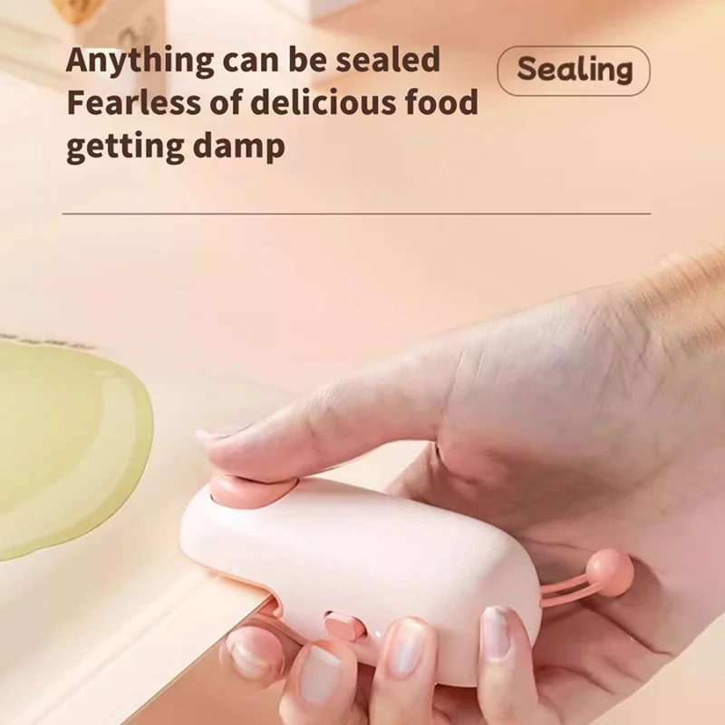 Handheld Portable Mini Sealing Machine Rechargable 2-in-1 Bag Sealer Snack Bag Heat Sealing Machines Food Bag Sealer Gadget - Image 5