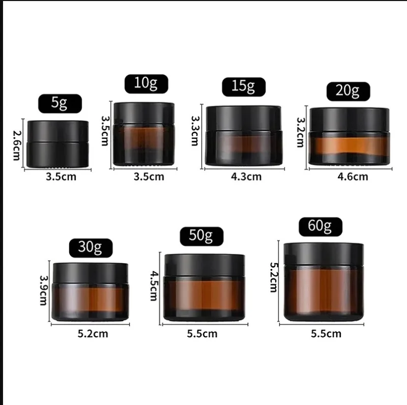 Portable Refillable Container Refillable Glass Jar Empty Lightweight Cosmetic Jar for Gifts Travel Personal Care - Image 2