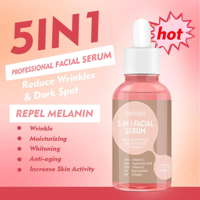 Face Serum Skin Care Collagen Hyaluronic Acid Anti-Aging Wrinkle Whitening Moisturizing Exfoliating Shrink Pores Niacinamide - Image 4