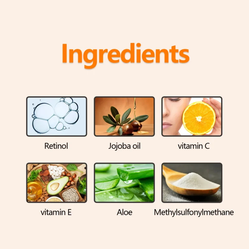 Vitamin C Facial Serum Reduces Fine Lines and Brightens Skin Naturally Without Added Retinol, Jojoba Oil Facial Care Products - Image 6