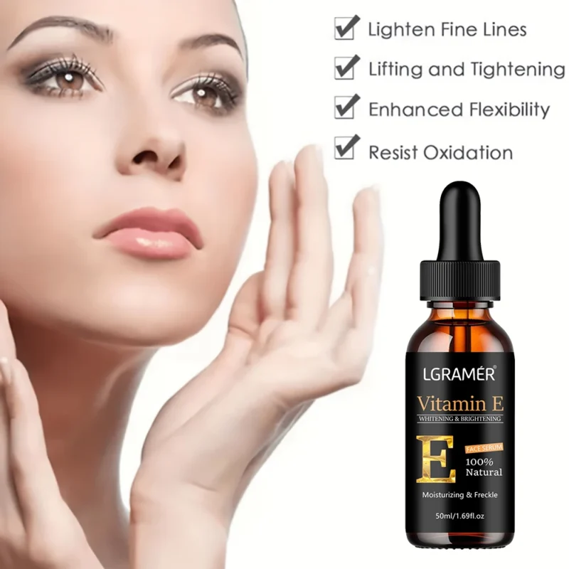 Vitamin E Face Serum Whitening Shrinking Pore Wrinkle Removing Blackspot Lightening Skin Care Essence Skin Care Product - Image 2