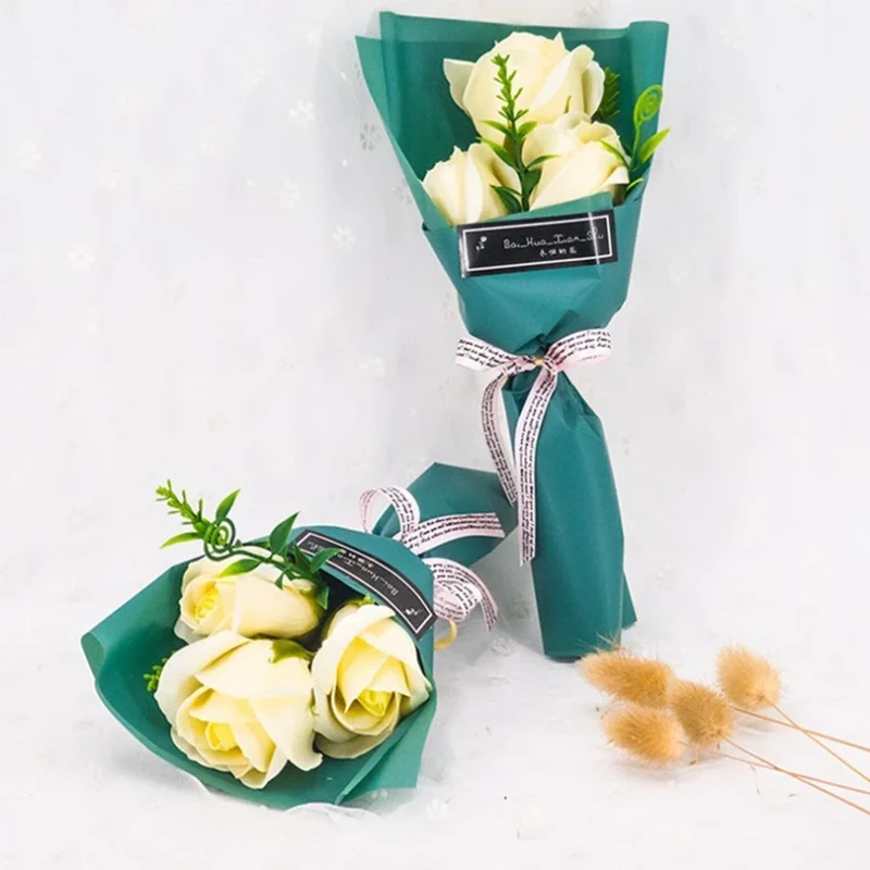 Soap Roses Flower Wedding Wall Home Garden Wreath Decor Festival Party Diy Gift Box Bride Bouquet Wrist Flower Accessories Cheap - Image 5