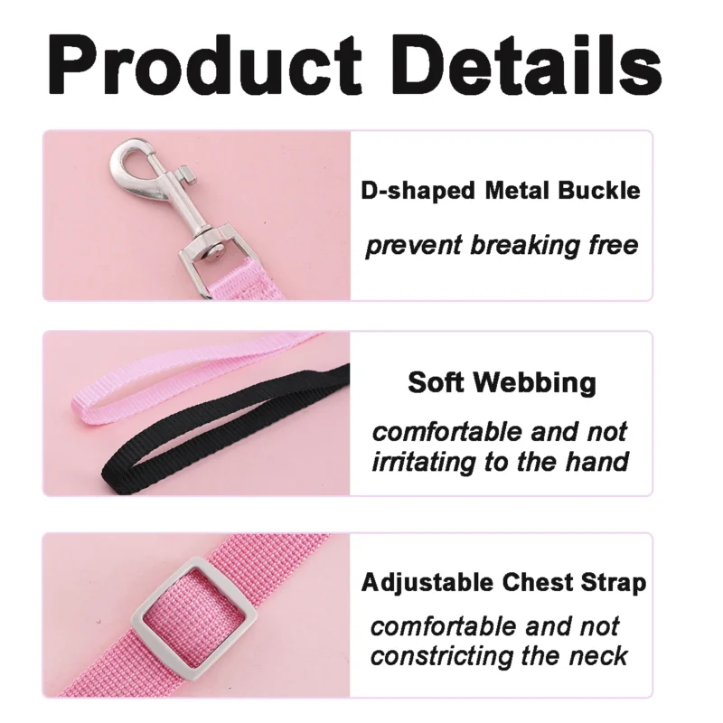 Ventilate Small Dog Harness Leash Sets Summer Soft Cat Harness and Leash Sets Adjustable Dog Harness Pet Leash Cat Accessories - Image 3