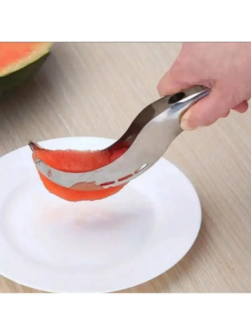1pc, Cutting Watermelon Block Slicer Cutter, Watermelon Fruit Splitter, Stainless Steel Cutting Watermelon Tool, Kitchen Gadgets - Image 4