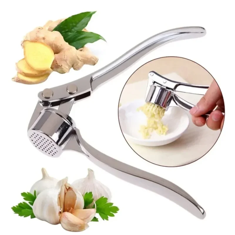 Manual Garlic Press Stainless Steel Garlic Crusher Ginger Squeezer Garlic Grinder Mincer Kitchen Gadgets - Image 2