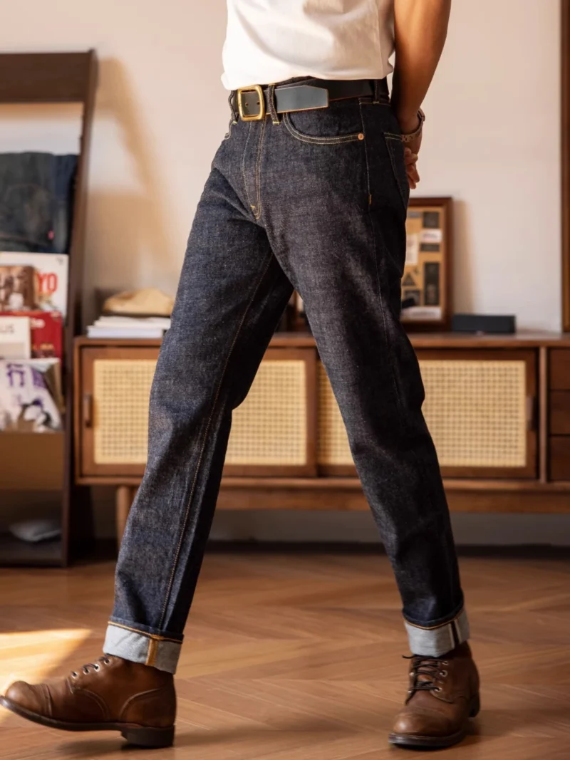 Red Tornado 501 CT (Customized Tapered) Jeans 14oz Selvedge Denim Pants Sanforized - Image 3