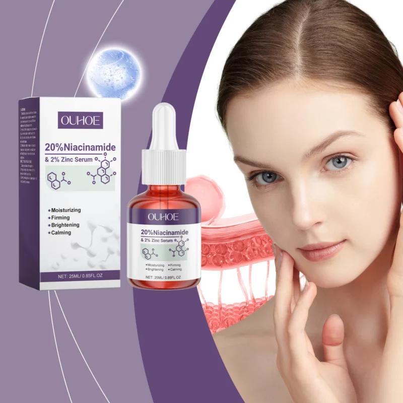 OUHOE Niacinamide Zinc Serum - Even Skin Tone, Shrink Pores, Deep Moisturize, Anti - acne, All - round Skin Glow - Image 5