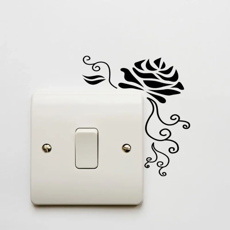 DIY Flower Home Decor 3D For Living Room Sofa Background Wall Art Decals Light Switch Sticker Wall Stickers Car Stickers - Image 4