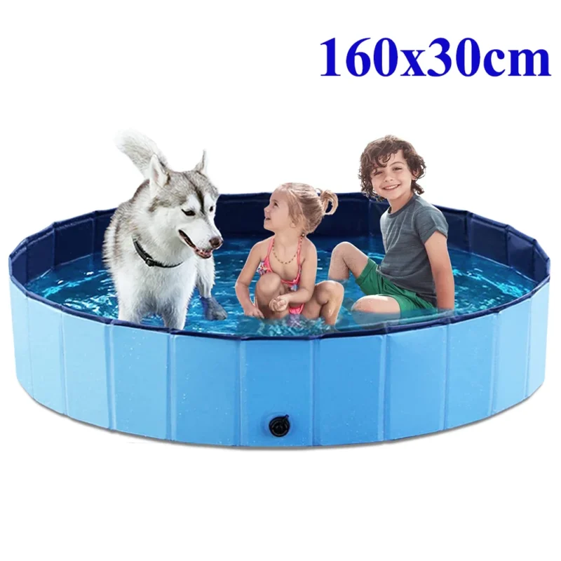 Dog Swimming Pool & Pool Cover Portable Plastic Pool Grooming Tub Bathing Scratch Resistance Pet Pools Bathtub for Large Dogs - Image 2