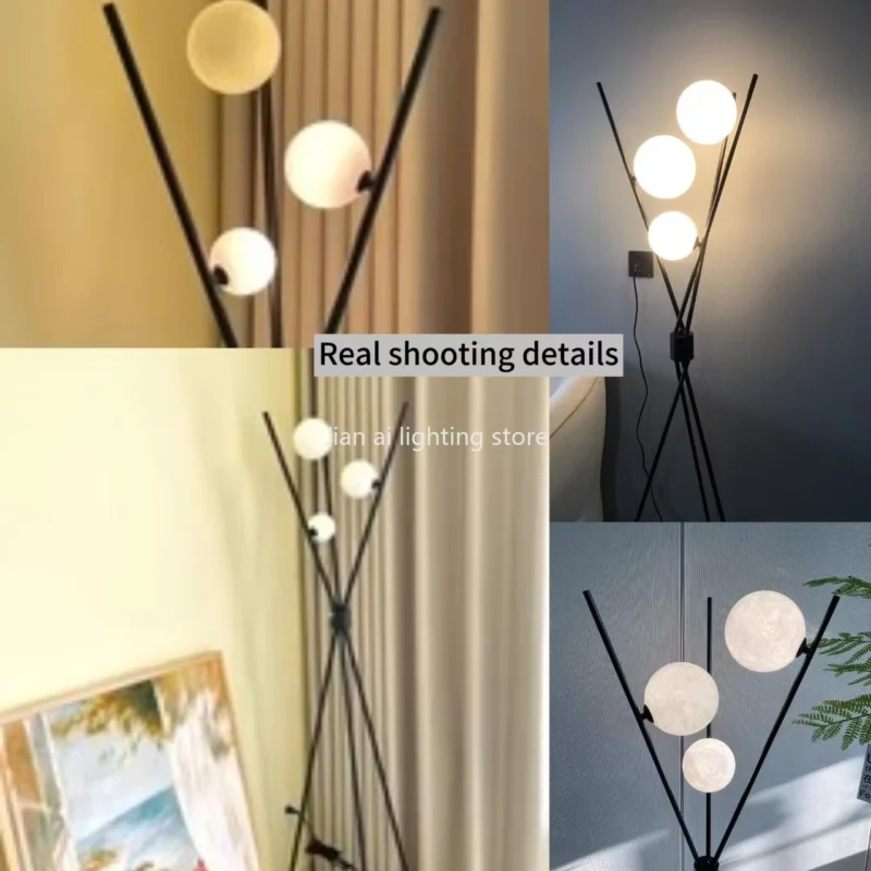 Nordic Moon Standing Lamp Next To The Sofa in The Living Room Modern Minimalist Art Home Decoration LED Floor Lamp - Image 3