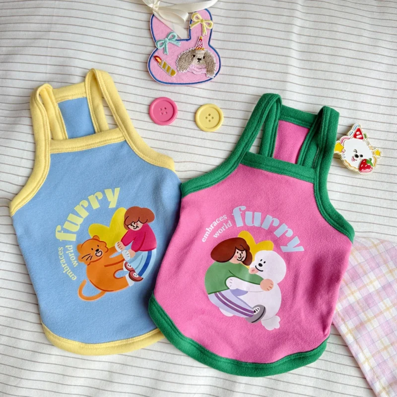Dog Summer Clothes Puppy Sleeveless Striped Vest T-Shirt Pet Tutu Skirt Cat Dresses Suitable for Small Medium Cat Dog - Image 3