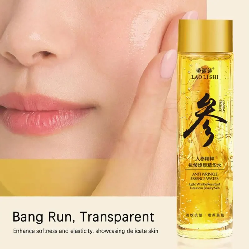 Gold Ginseng Face Essence Polypeptide Lightning Moisturizing Smoothing Facial Serum for Skin Care 120ml/30ml Ginseng Toner - Image 3